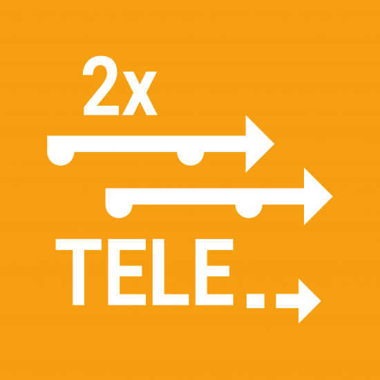2x Teleskopvollauszüge